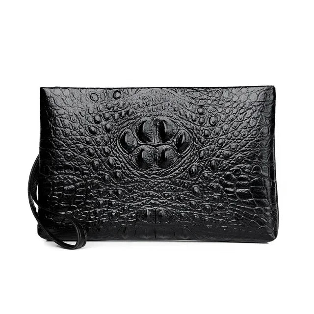 2022 new men's crocodile pattern clutch bag storage bag youth clutch large capacity wallet
