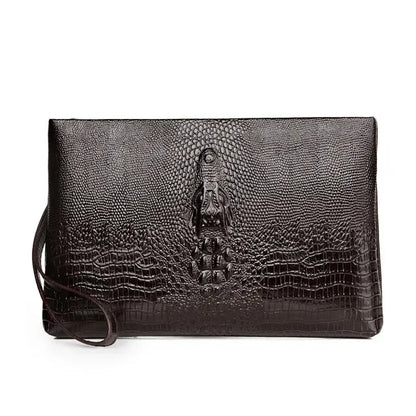 2022 new men's crocodile pattern clutch bag storage bag youth clutch large capacity wallet