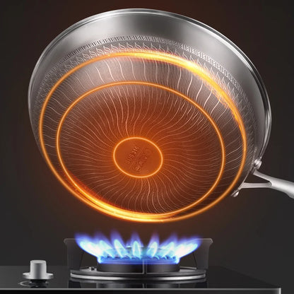 2022New Kitchen Wok Non Stick Pan Fried Steak Cooking Tools 316 Stainless Steel Frying Pan Induction Cooker Gas Stove General