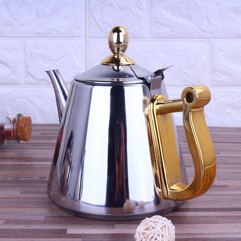 2022Stainless Steel Teapot Kettle Induction Cooker Special Gongfu Teapot Home Flat with Filter  1200ML