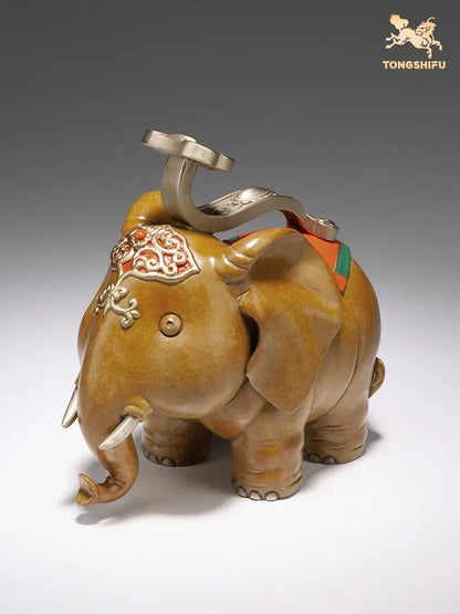 2023 Asia Indonesia Thailand Advanced crafts Auspicious lucky RU YI Elephant COPPER statue Recruit wealth good luck mascot