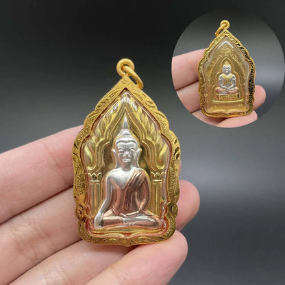 2023 Asia Thailand Royal temple Sakyamuni safety Buddha figure amulet Pendant Effective Amulet Bring good luck Recruit wealth
