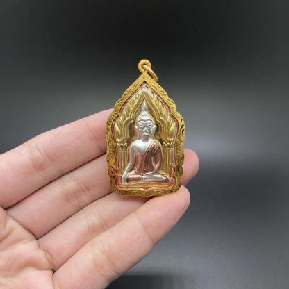 2023 Asia Thailand Royal temple Sakyamuni safety Buddha figure amulet Pendant Effective Amulet Bring good luck Recruit wealth