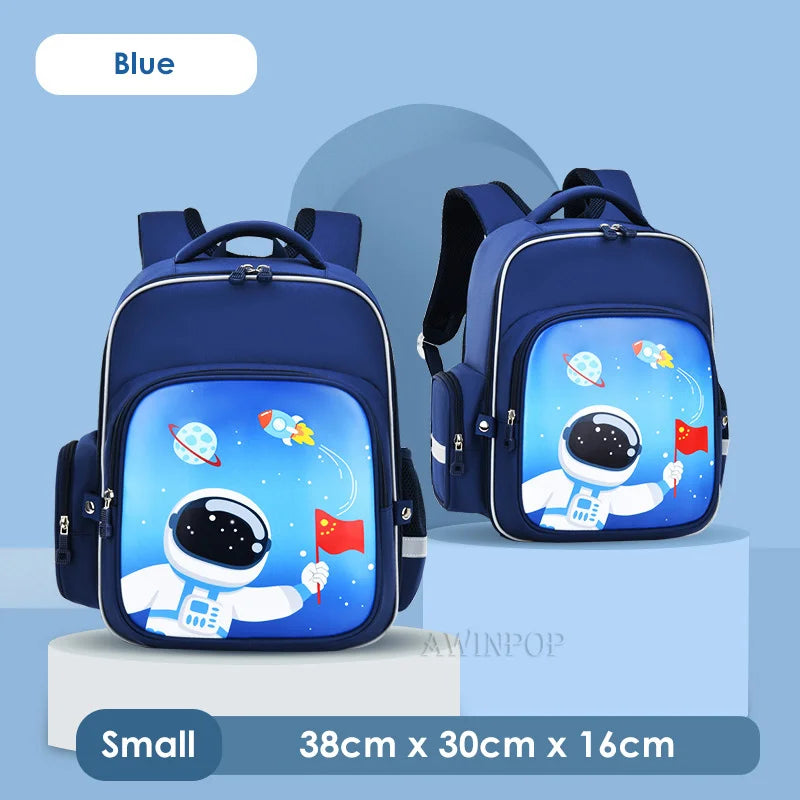 2023 Astronaut School Bags for Boys Large Capacity Primary Pupil Students Schoolbag Waterproof 1-6 Grades Children Backpacks