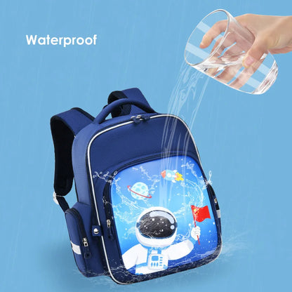 2023 Astronaut School Bags for Boys Large Capacity Primary Pupil Students Schoolbag Waterproof 1-6 Grades Children Backpacks