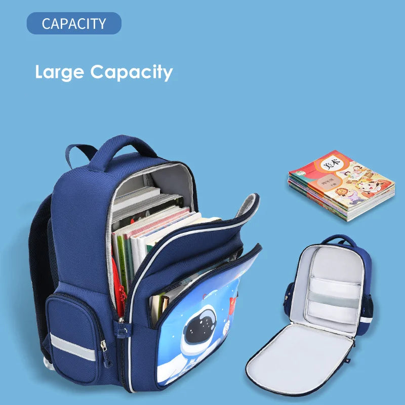 2023 Astronaut School Bags for Boys Large Capacity Primary Pupil Students Schoolbag Waterproof 1-6 Grades Children Backpacks