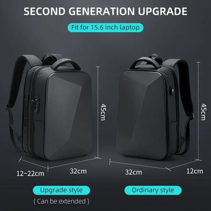 2023 Black smart computer laptop bags for men backpack new waterproof student outdoor backpack travel bag backpack hard shell
