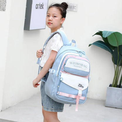 2023 Children School Bags for Teenager Girls Kids Satchel Primary Waterproof School Book Backpack Schoolbag Mochila Infantil