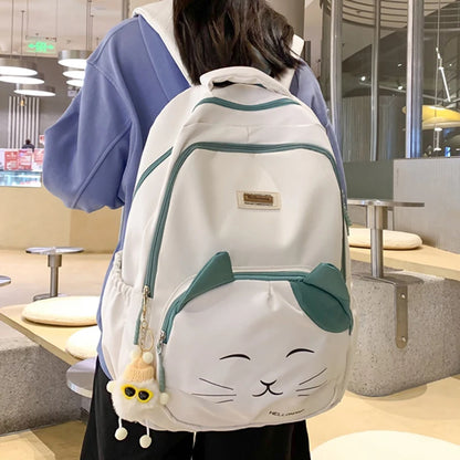 2023 Cute Woman Backpack Large Capacity Book School Bag For Teenage Girls Boys Schoolbag Casual Travel Rucksack