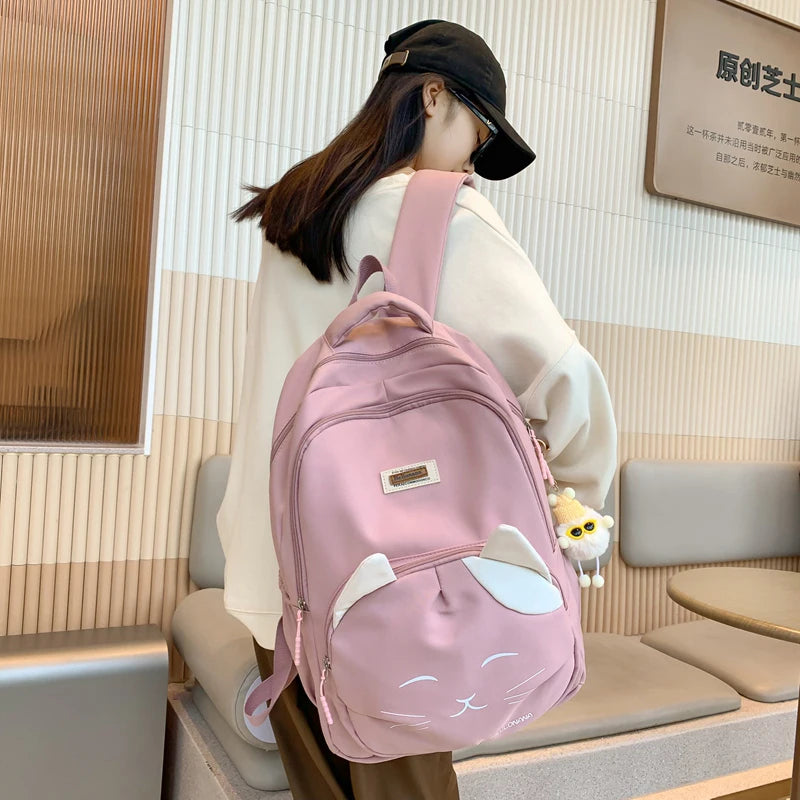 2023 Cute Woman Backpack Large Capacity Book School Bag For Teenage Girls Boys Schoolbag Casual Travel Rucksack