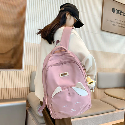 2023 Cute Woman Backpack Large Capacity Book School Bag For Teenage Girls Boys Schoolbag Casual Travel Rucksack