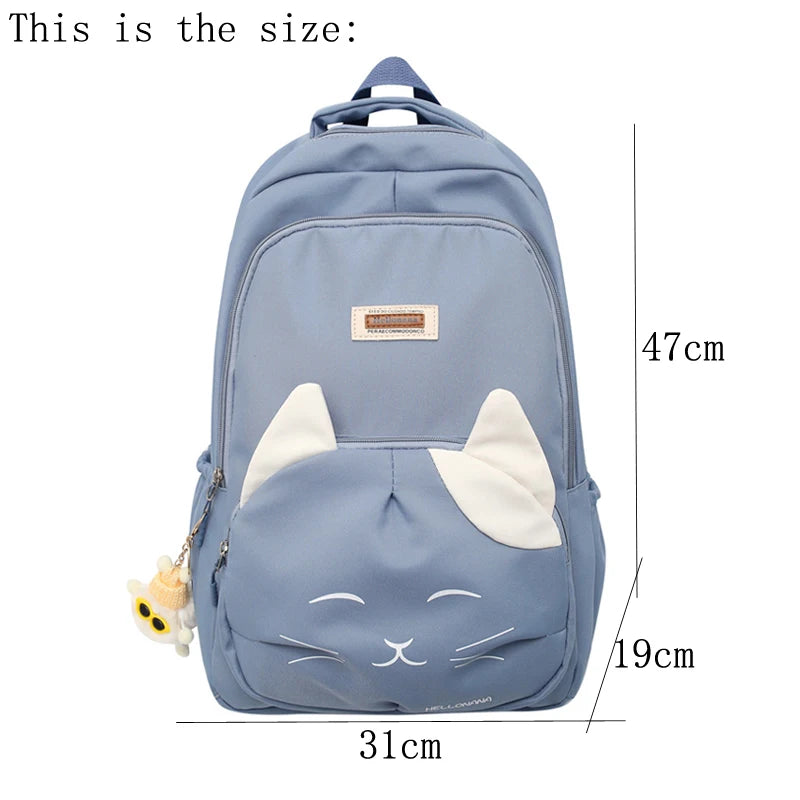 2023 Cute Woman Backpack Large Capacity Book School Bag For Teenage Girls Boys Schoolbag Casual Travel Rucksack