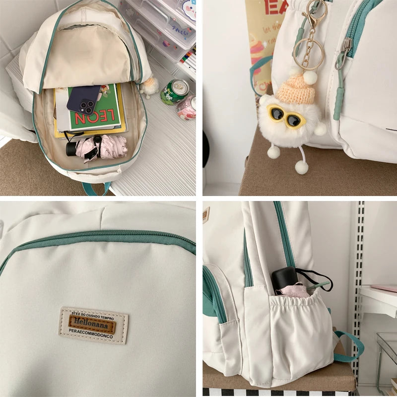 2023 Cute Woman Backpack Large Capacity Book School Bag For Teenage Girls Boys Schoolbag Casual Travel Rucksack
