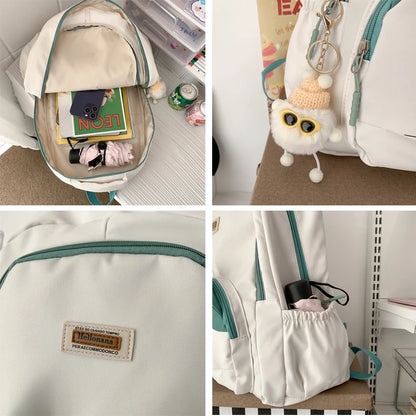2023 Cute Woman Backpack Large Capacity Book School Bag For Teenage Girls Boys Schoolbag Casual Travel Rucksack