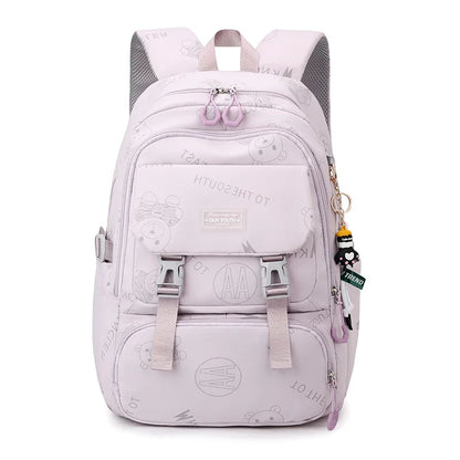2023 Cute Women Nylon Backpack for Teenagers Girls Cartoon Kids School Bag Female Travel Rucksack Large Capacity Student Bookbag