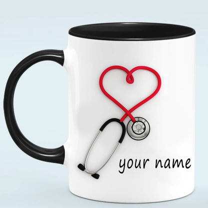2023 Doctors Gift Hospital Customization Stethoscope Funny and Unique Ceramic Coffee Cup Mug Mugs Coffee Cups Unusual Tea Cup