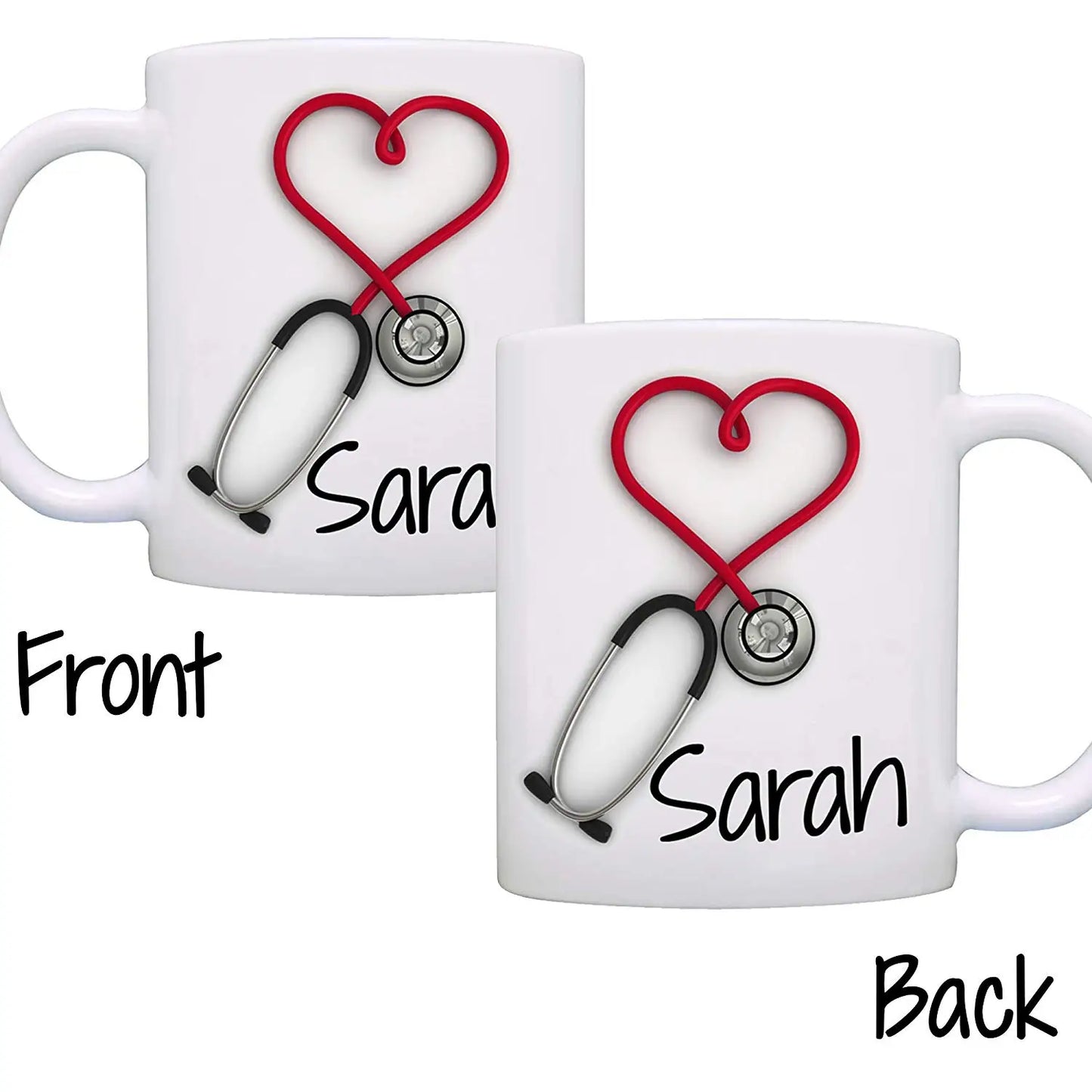 2023 Doctors Gift Hospital Customization Stethoscope Funny and Unique Ceramic Coffee Cup Mug Mugs Coffee Cups Unusual Tea Cup