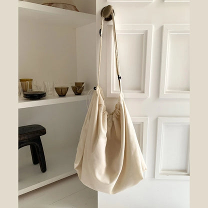 2023 Drawstring Shoulder Bag for Women Girl Nylon Tote Bag Crossbody Bag