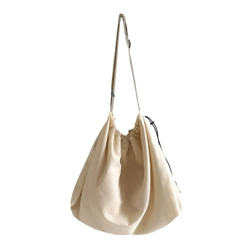 2023 Drawstring Shoulder Bag for Women Girl Nylon Tote Bag Crossbody Bag