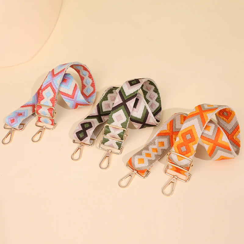 2023 Fashion Embroider Women Bag Accessories Bag Strap High Quality Shoulder Bag Strap Replacement Adjustable Removable BagStrap