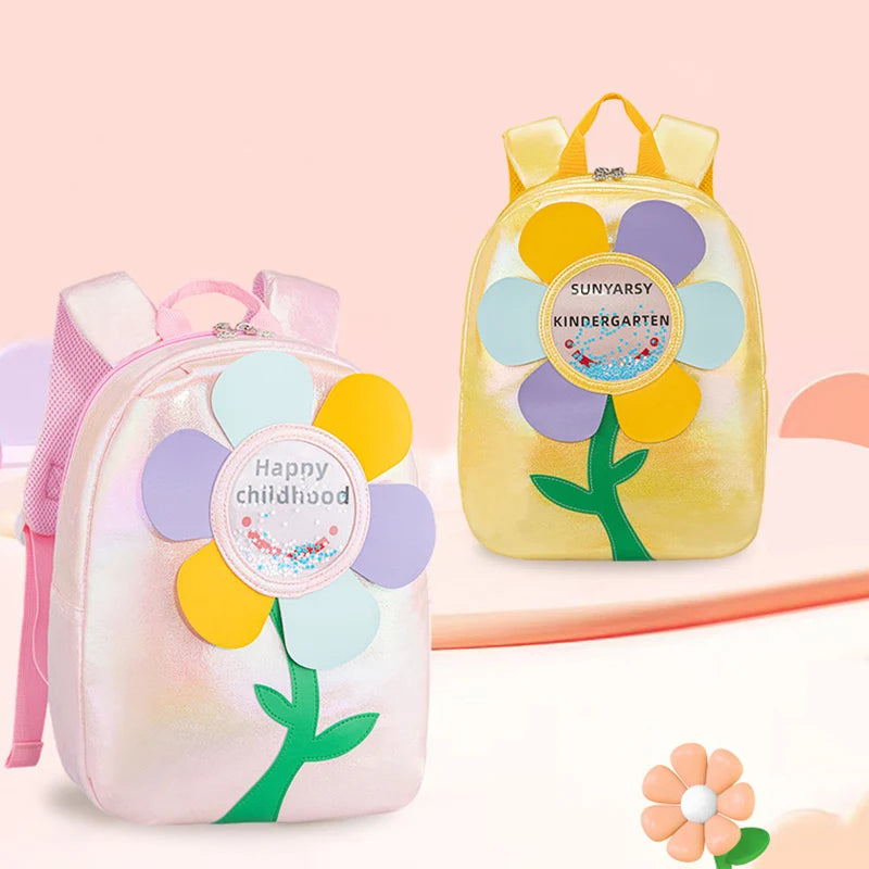 2023 Fashion Flower School Bags Girls Backpack Light Weight Kindergarten Child Kawaii Book Bag Kids Mochila Escolar Para Meninas