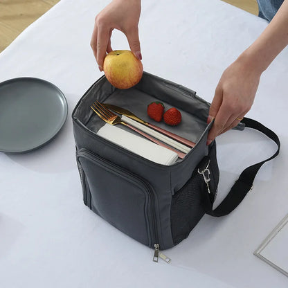 2023 Fashion Waterproof Thermal Lunch Bag For Women Men Reusable Picnic Shoulder Bags Students Work School Dinner Box Thermobag