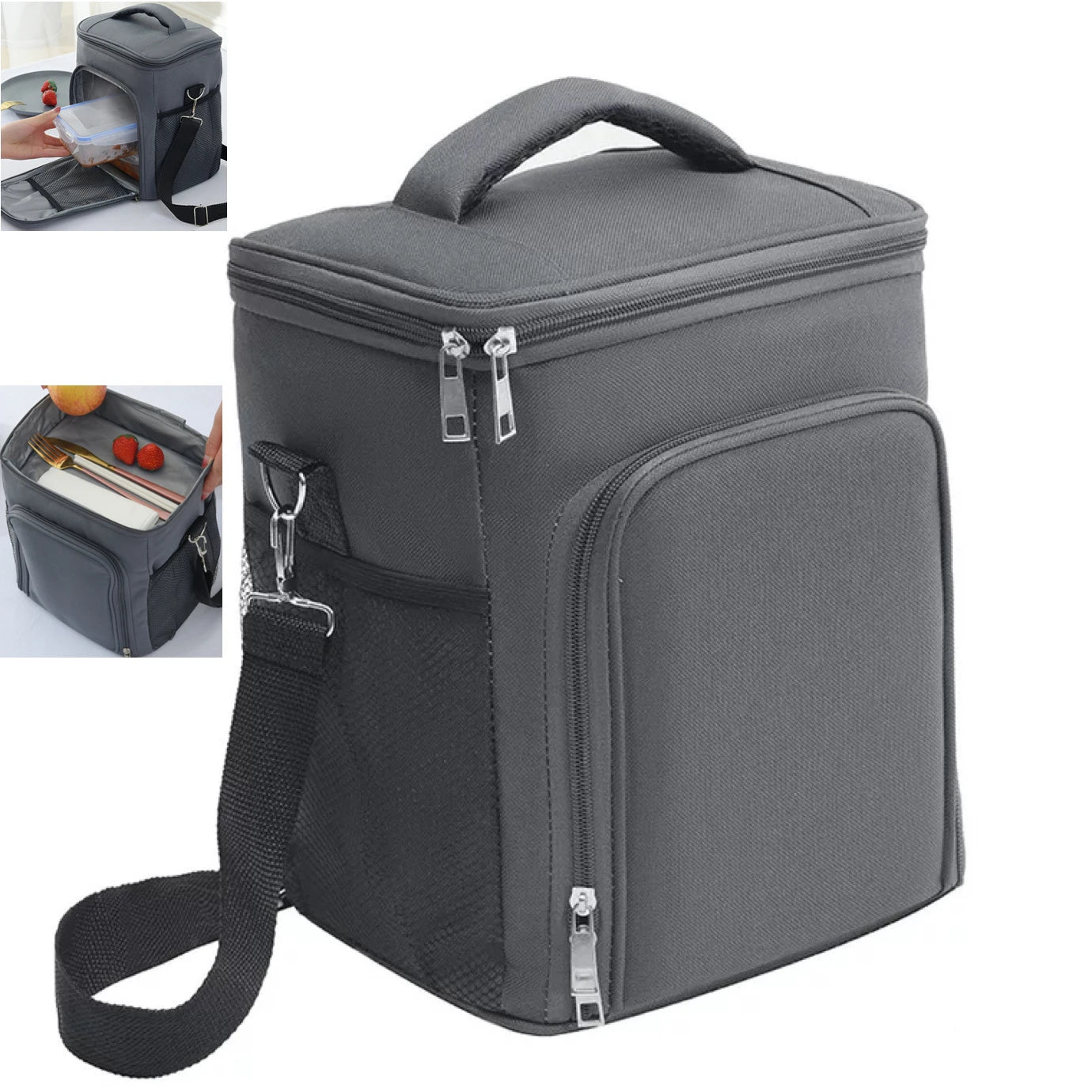 2023 Fashion Waterproof Thermal Lunch Bag For Women Men Reusable Picnic Shoulder Bags Students Work School Dinner Box Thermobag