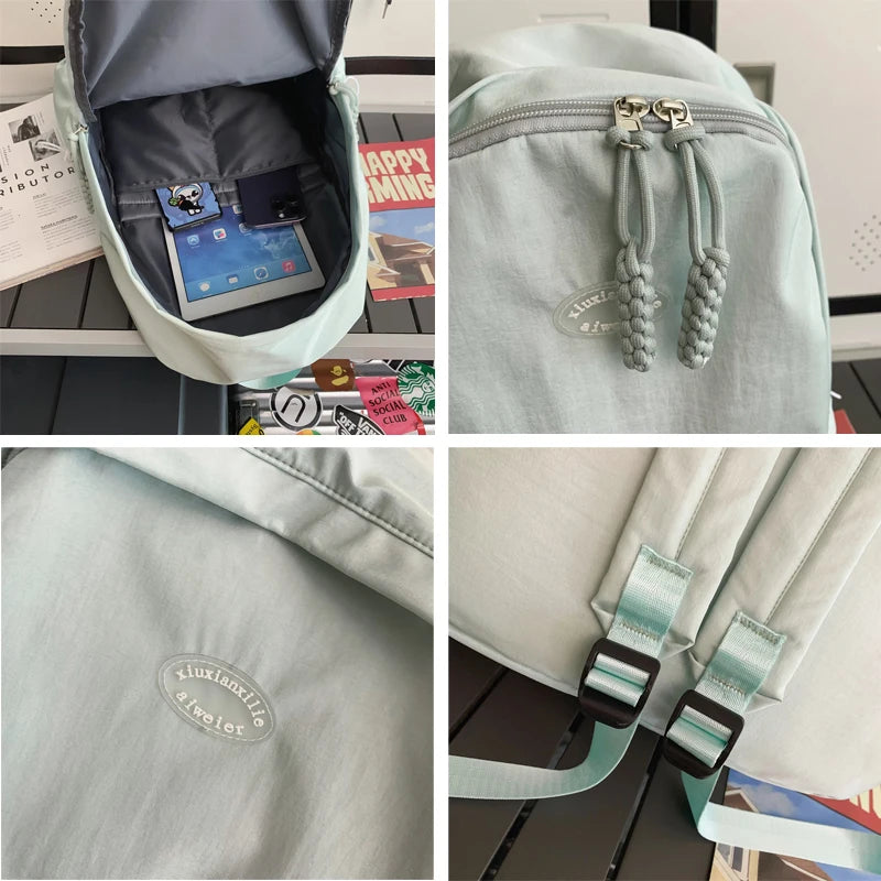 2023 Female Kawaii College Bag Student Women Backpacks Cool Teenage Girl Boy Teenager School Bag Ladies Fashion Backpack Trendy