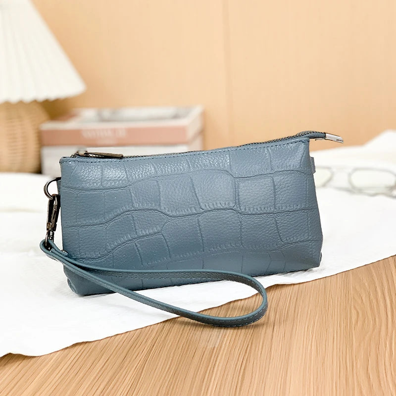 2023 Female Small Messenger Tote Sac Luxury Genuine Leather Women's Phone Bag Wallets Fashion Shoulder Messenger Bags For Women