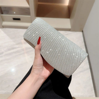 2023 Glitter Evening Bag Formal Lady Purse Elegant Party Banquet Wedding Clutch Handbag Sparkling Crossbody Shoulder Bag