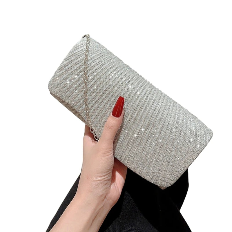 2023 Glitter Evening Bag Formal Lady Purse Elegant Party Banquet Wedding Clutch Handbag Sparkling Crossbody Shoulder Bag