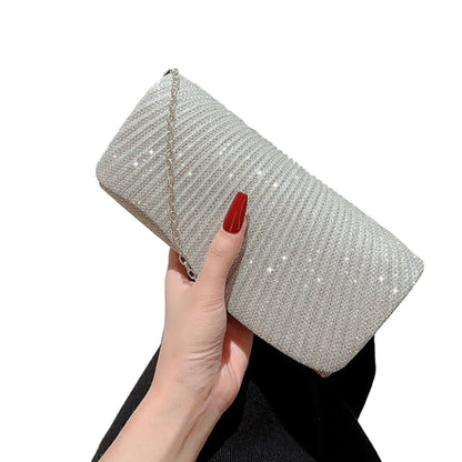 2023 Glitter Evening Bag Formal Lady Purse Elegant Party Banquet Wedding Clutch Handbag Sparkling Crossbody Shoulder Bag