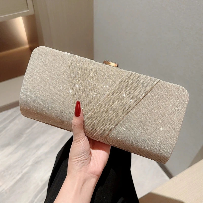 2023 Glitter Lady Purse Wedding Clutches Handbag for Women Girl Shoulder Crossbody Bags Fashion Sparkling Evening Bag