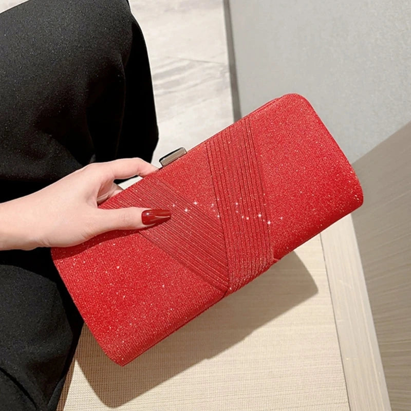 2023 Glitter Lady Purse Wedding Clutches Handbag for Women Girl Shoulder Crossbody Bags Fashion Sparkling Evening Bag