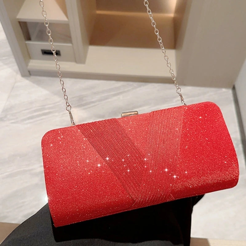 2023 Glitter Lady Purse Wedding Clutches Handbag for Women Girl Shoulder Crossbody Bags Fashion Sparkling Evening Bag