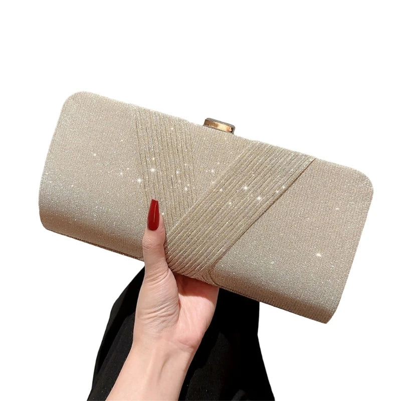 2023 Glitter Lady Purse Wedding Clutches Handbag for Women Girl Shoulder Crossbody Bags Fashion Sparkling Evening Bag