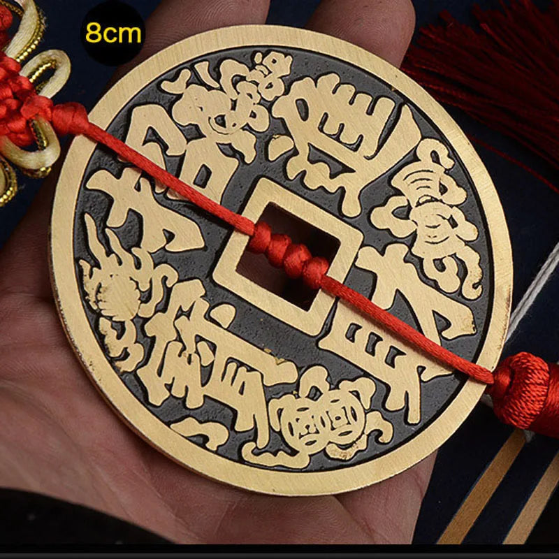 2023 HOME CAR Geomantic omen master multipurpose Amulet Bring good luck money God of wealth Copper medal Recruit wealth talisman