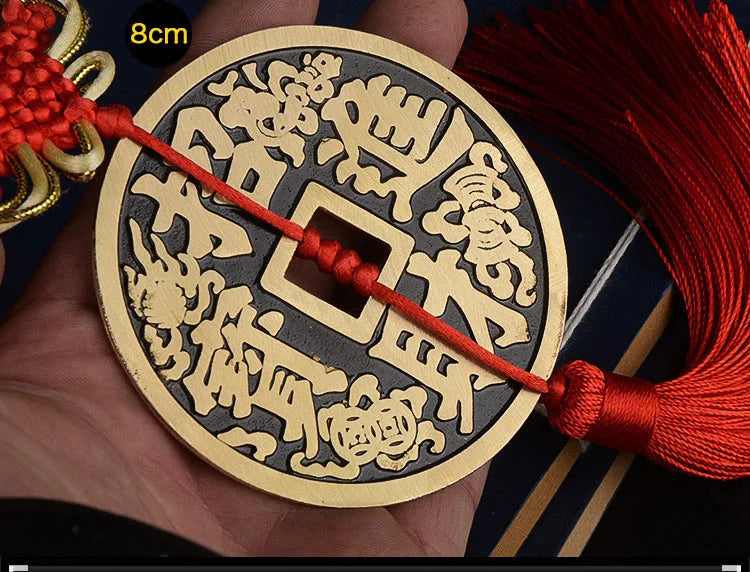 2023 HOME CAR Geomantic omen master multipurpose Amulet Bring good luck money God of wealth Copper medal Recruit wealth talisman