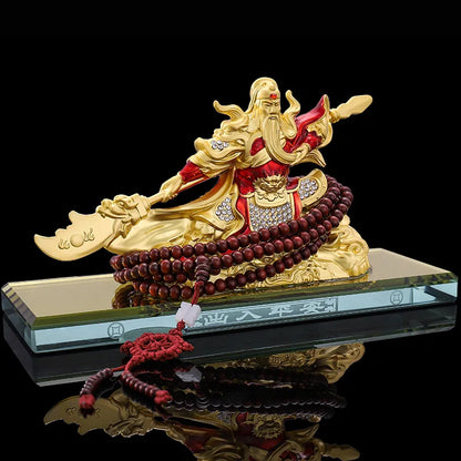 2023 HOME CAR SHOP Decor GOOD LUCK God of wealth GUAN GONG buddha statue talisman + bring fortune gold card Amulet