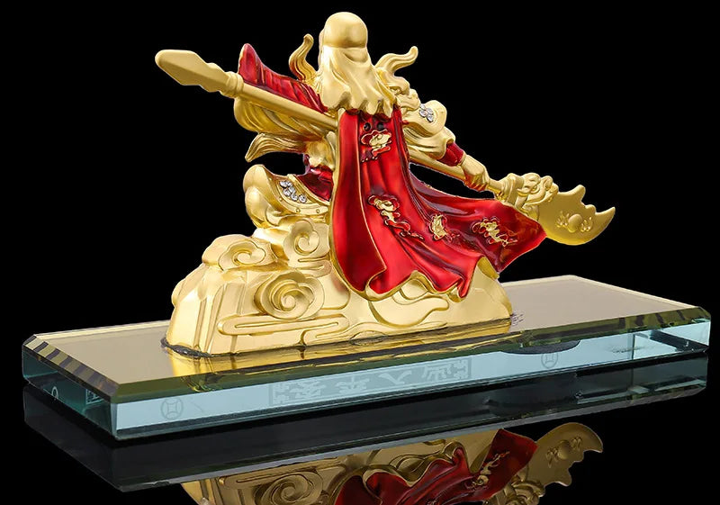 2023 HOME CAR SHOP Decor GOOD LUCK God of wealth GUAN GONG buddha statue talisman + bring fortune gold card Amulet