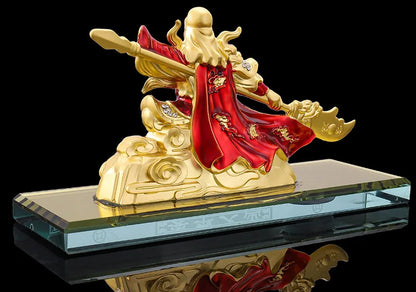 2023 HOME CAR SHOP Decor GOOD LUCK God of wealth GUAN GONG buddha statue talisman + bring fortune gold card Amulet
