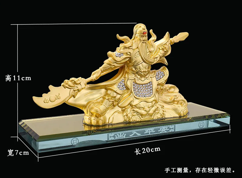 2023 HOME CAR SHOP Decor GOOD LUCK God of wealth GUAN GONG buddha statue talisman + bring fortune gold card Amulet