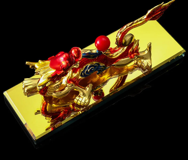 2023 HOME CAR SHOP Decor exorcise evil spirits GOOD LUCK bring fortune COPPER Divine Dragon talisman statue