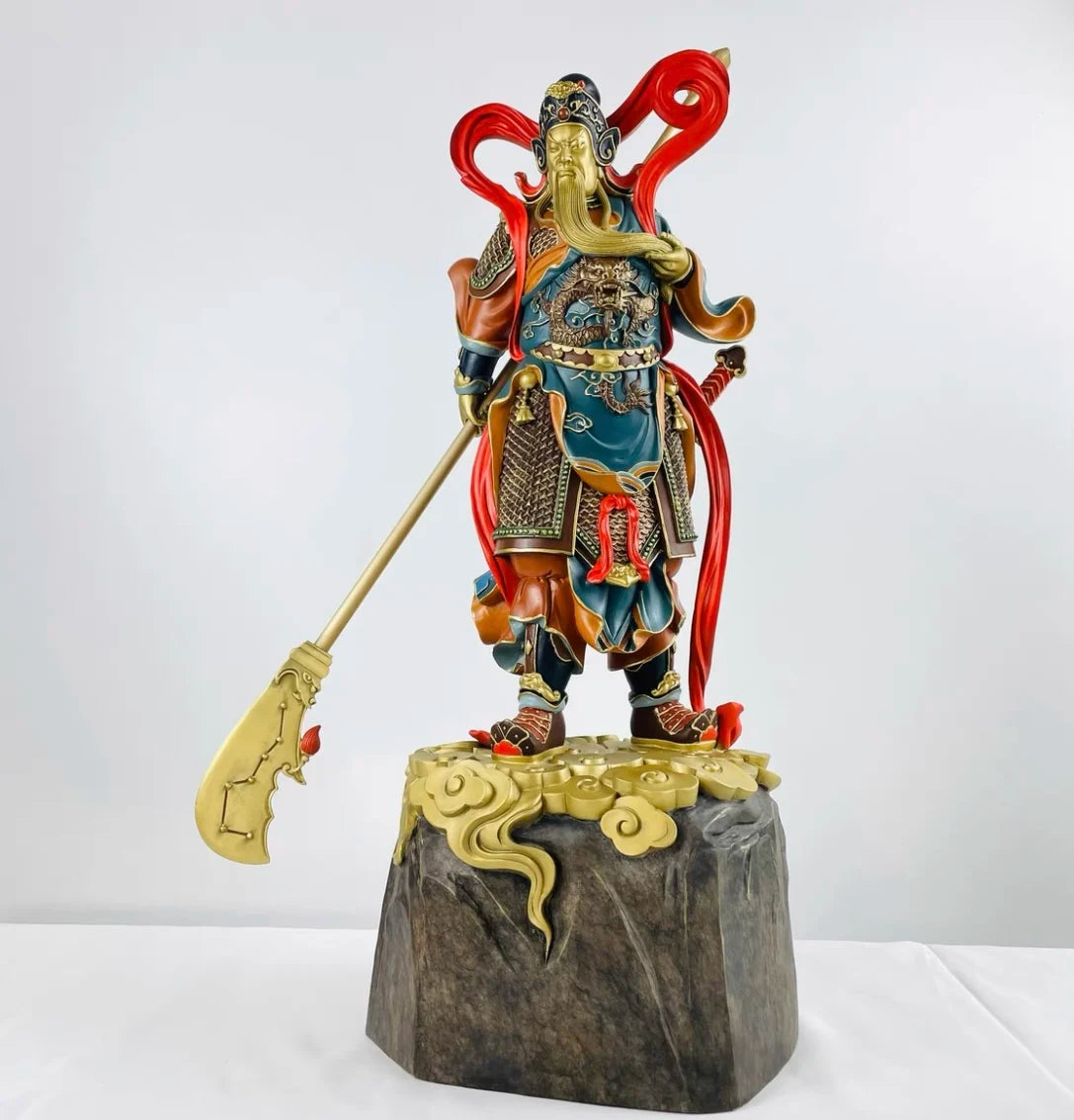 2023 HOME Company BEST decoration God of wealth GUAN GONG bring wealth money Good luck COPPER carving Sculpture statue Discount