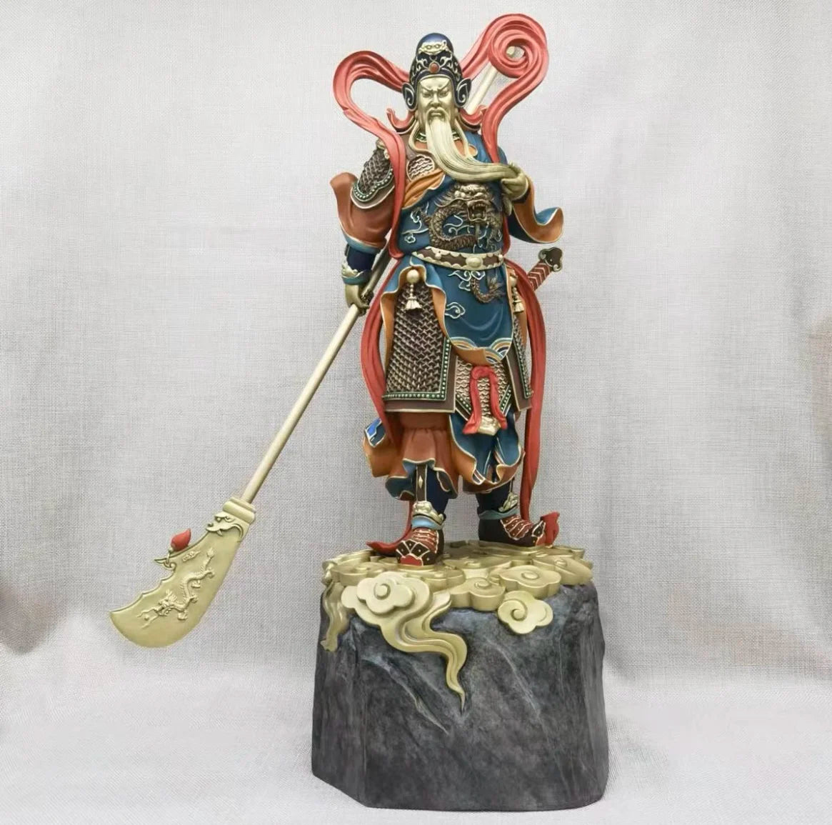2023 HOME Company BEST decoration God of wealth GUAN GONG bring wealth money Good luck COPPER carving Sculpture statue Discount