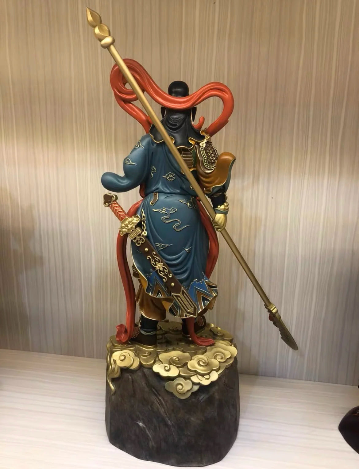 2023 HOME Company BEST decoration God of wealth GUAN GONG bring wealth money Good luck COPPER carving Sculpture statue Discount
