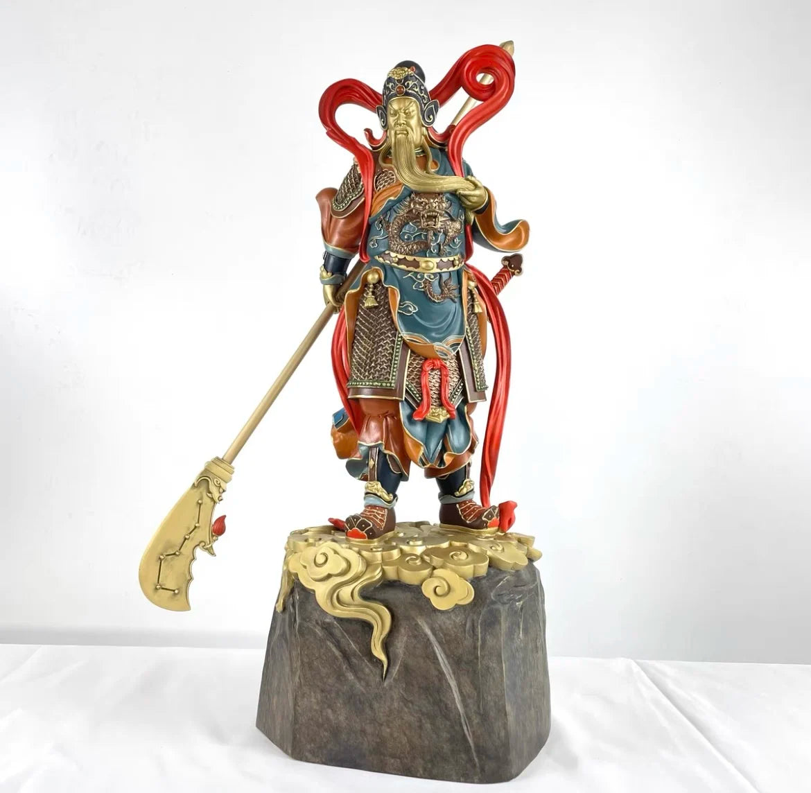 2023 HOME Company BEST decoration God of wealth GUAN GONG bring wealth money Good luck COPPER carving Sculpture statue Discount