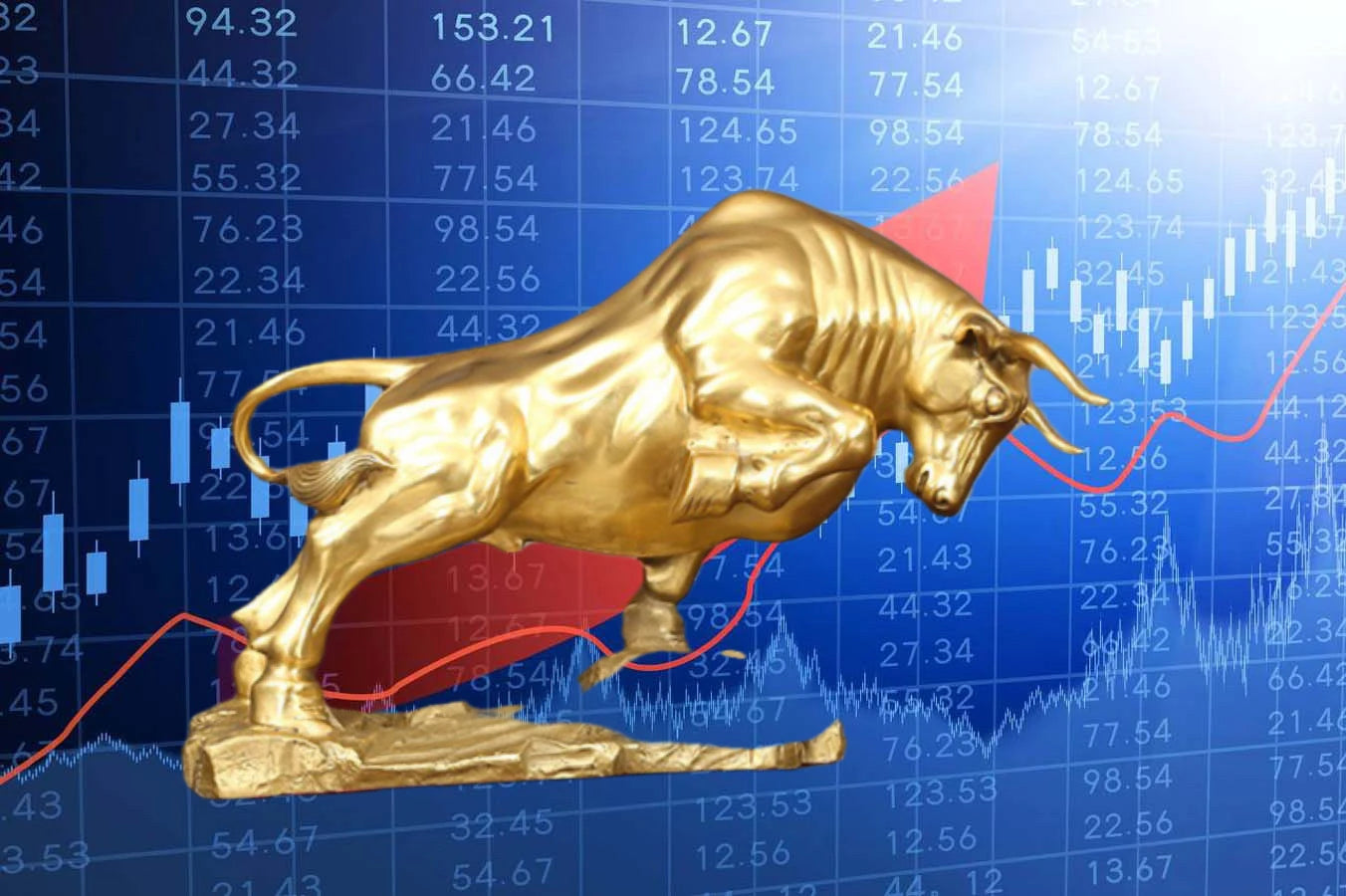 2023 HOME Company Financial stock bull market bring GOOD LUCK money Mascot copper Carving golden bull statue Decorative gift