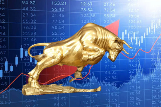 2023 HOME Company Financial stock bull market bring GOOD LUCK money Mascot copper Carving golden bull statue Decorative gift