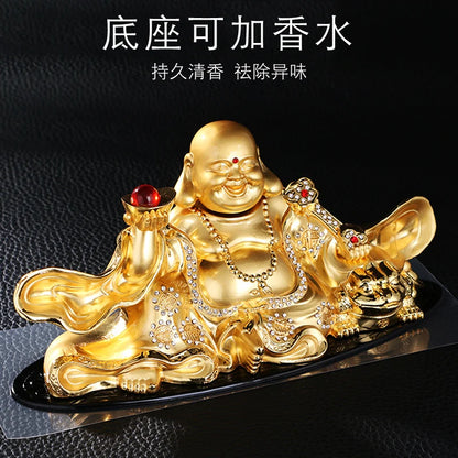 2023 HOME Company SHOP CAR Efficacious thriving business Money Diamonds Maitreya good luck safety MI LE FO Buddha brass statue